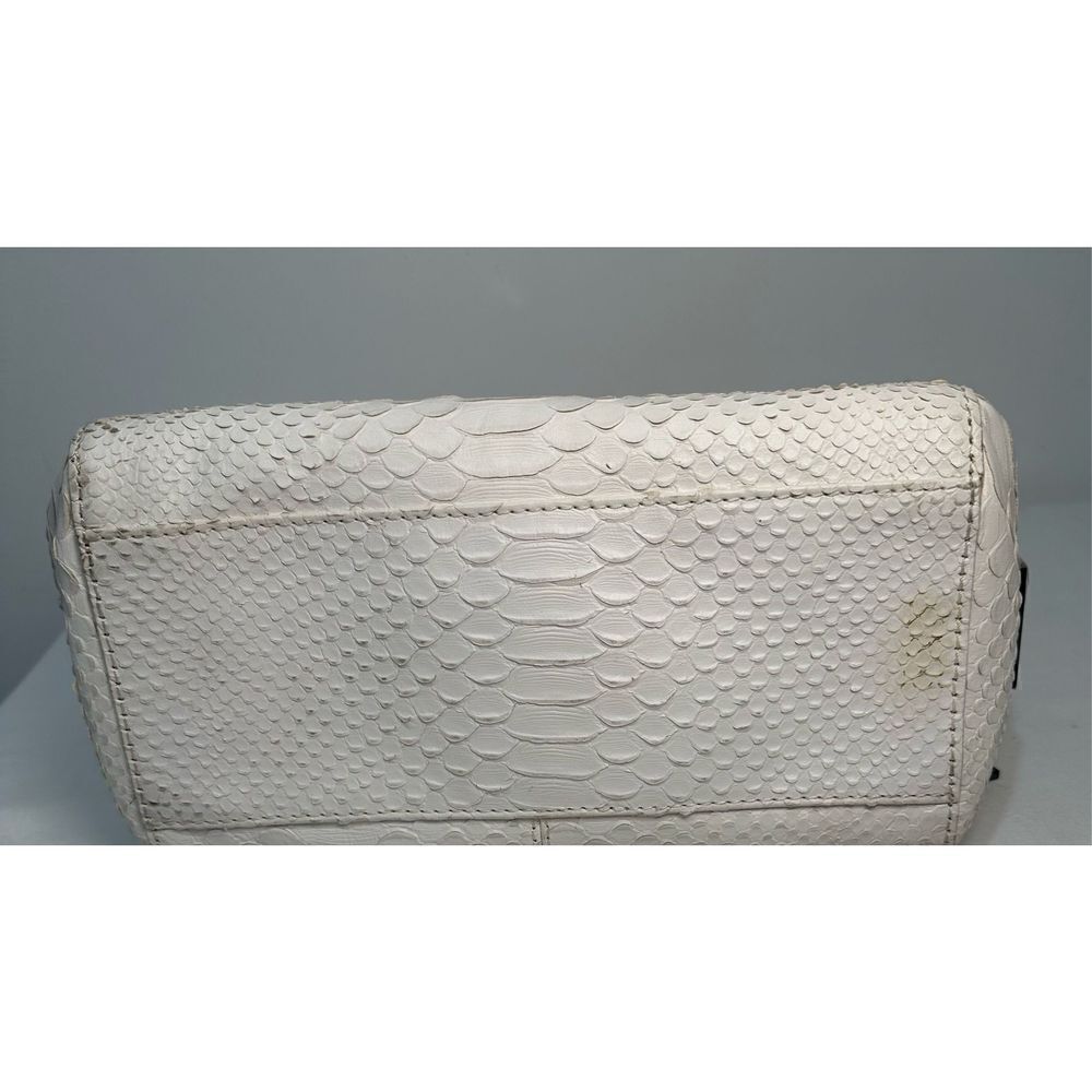 Botkier Ivory Leroy Embossed Anaconda Satchel Size 15” x 6.25” x 8.25”. #M-0925 - Picture 7 of 15